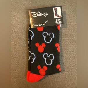 Disney Mickey Mouse Adult Crew Socks NWT